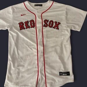 Nike Red Sox white and red jersey. Size Child L (14-16). NWT